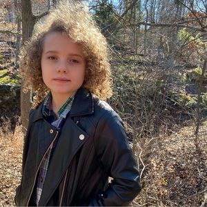 Art Class Faux Leather Jacket, sz 10/12